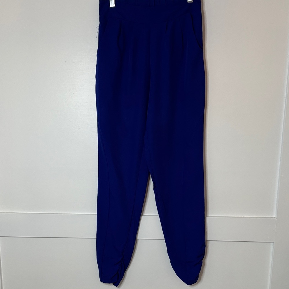 La Hearts Royal Blue size XS silky pants
